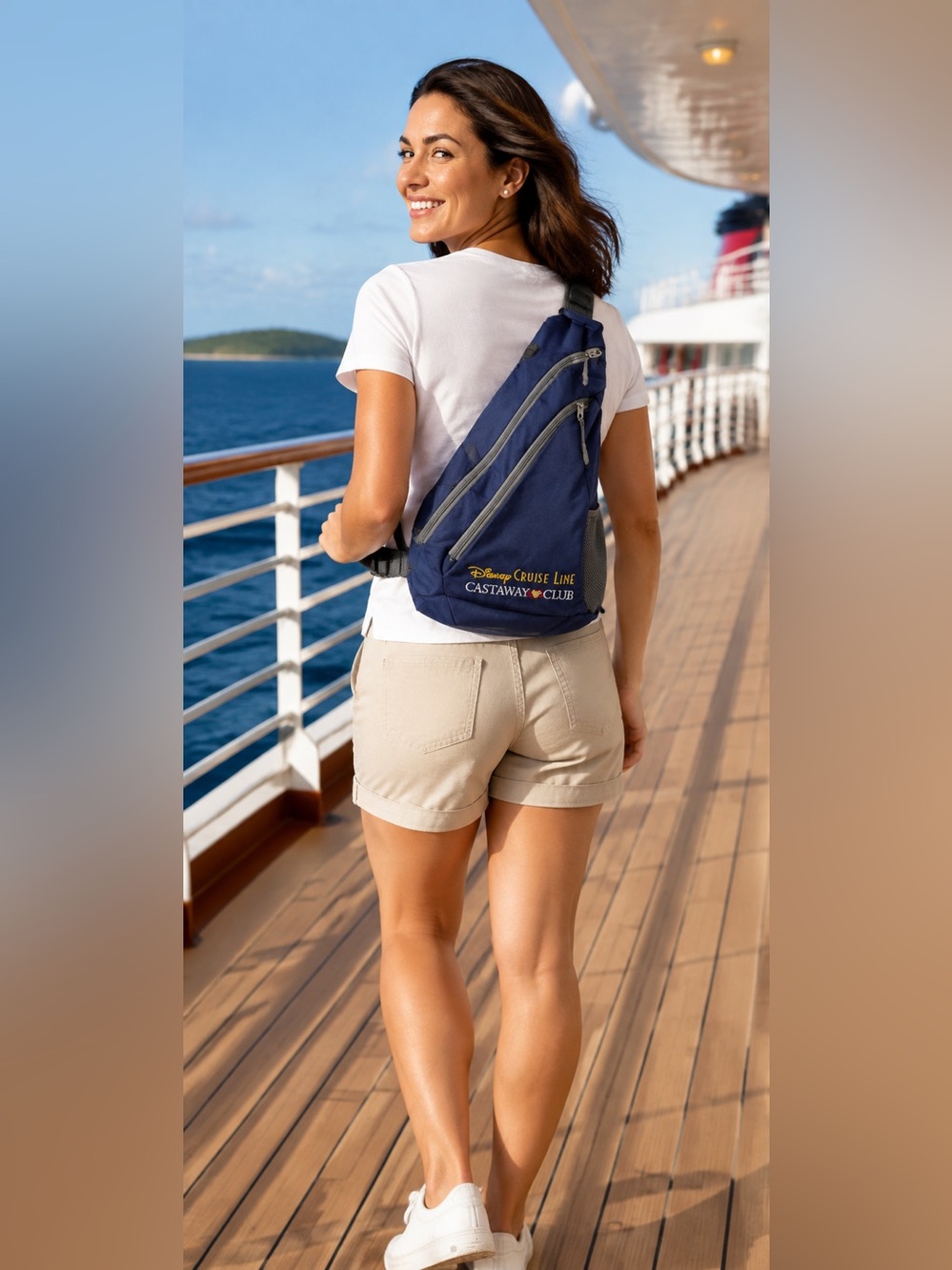 Disney Club Cruise Line Blue Gray Backpack Adventure Essential Castaway
